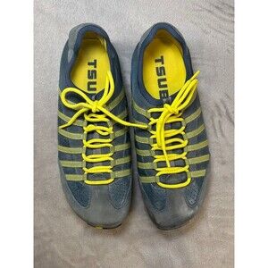 Tsubo Moso Sneakers Men’s 9 EU 42 Blue Yellow Lace-Up Athletic Shoes Retro